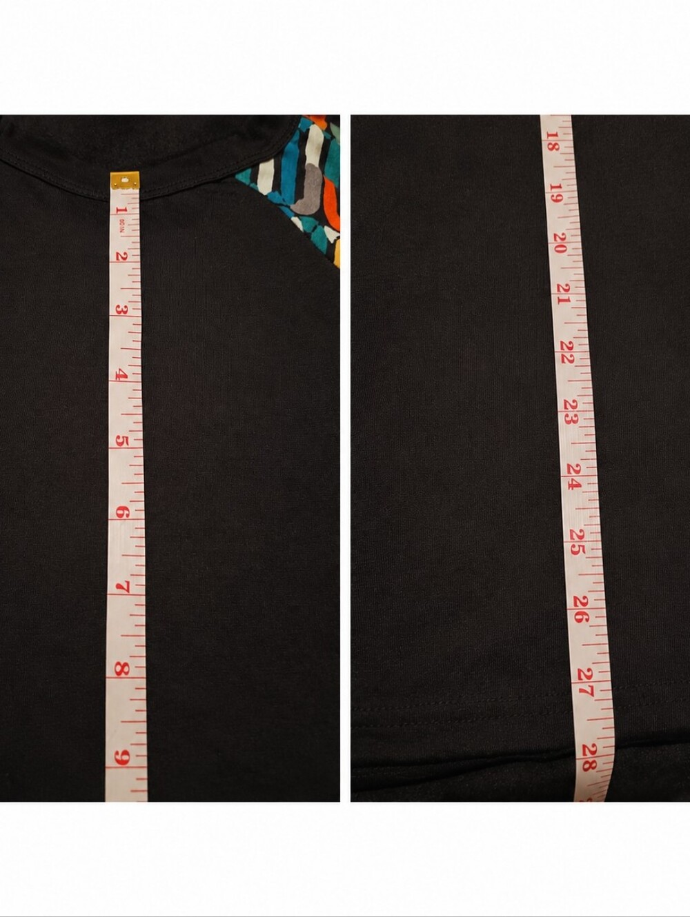 LuLaRoe Randy Top Large Black Colorful Raglan 3/4 Sleeve Shirt - Picture 5 of 5